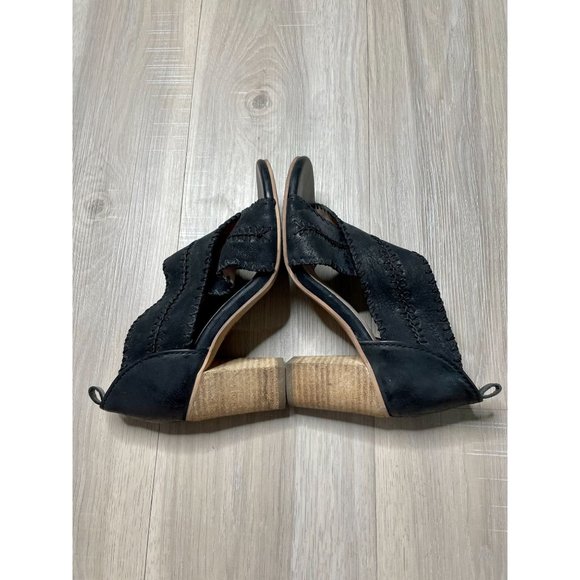 Seychelles Party Up Leather Ankle Mules 6 - Picture 4 of 12